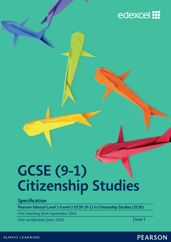 Link to Edexcel GCSE Citizenship Studies (2016) specification page