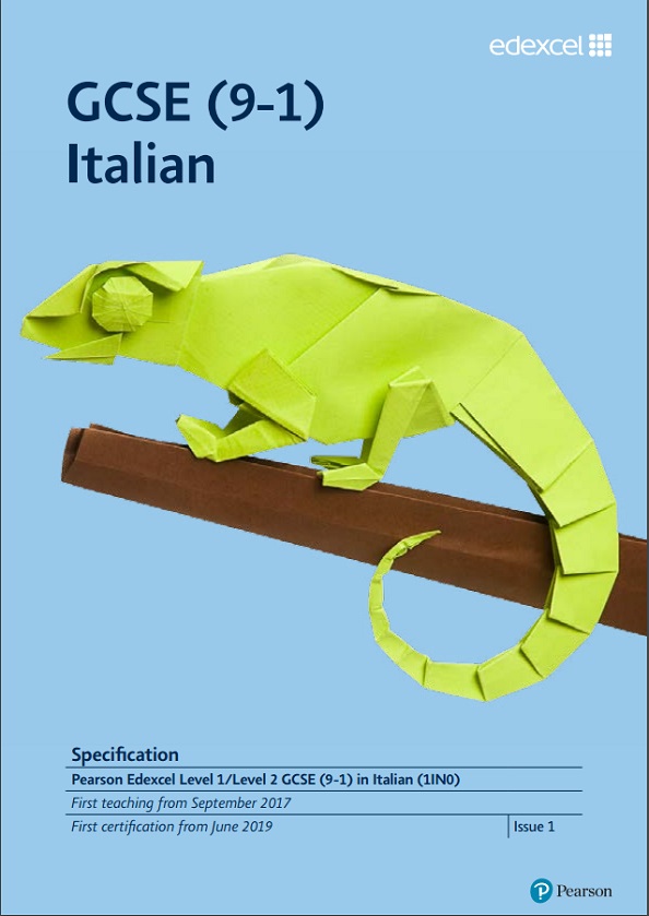 Link to Edexcel GCSE Italian (9-1) from 2017 specification page
