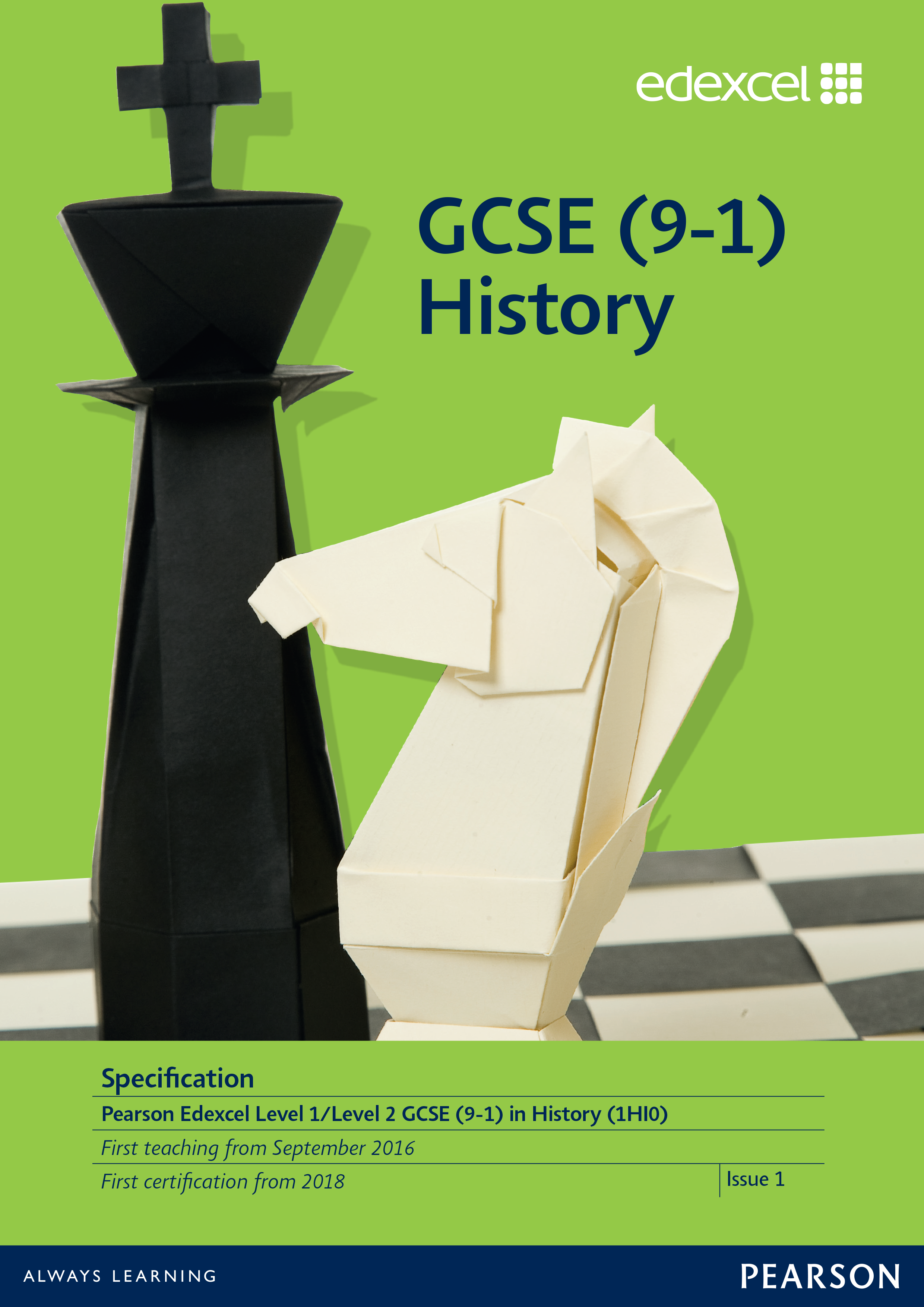 Link to Edexcel GCSE History (2016) specification page