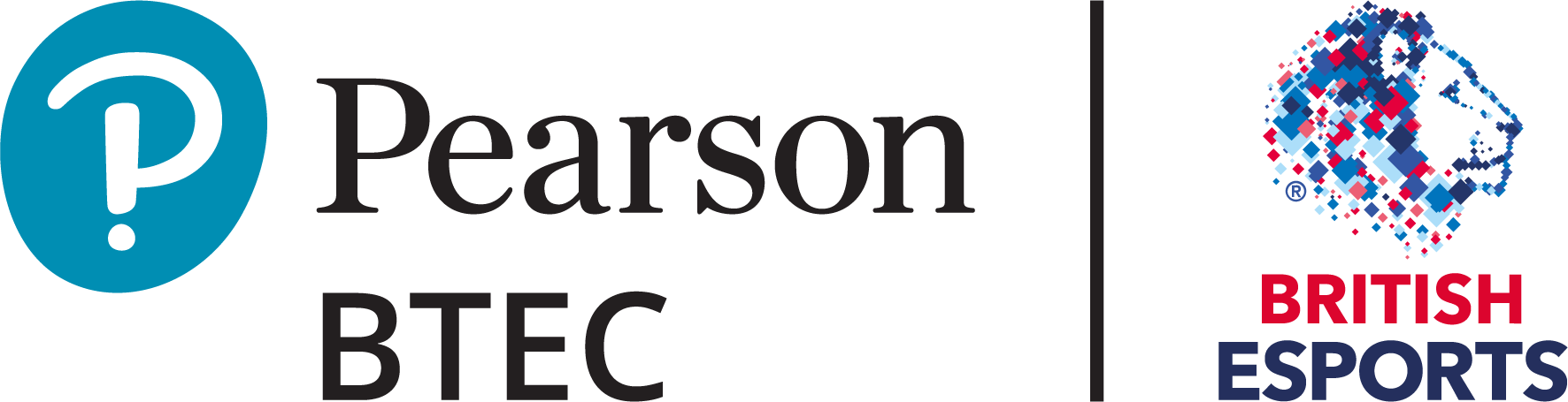 Pearson BTEC and British Esports logo