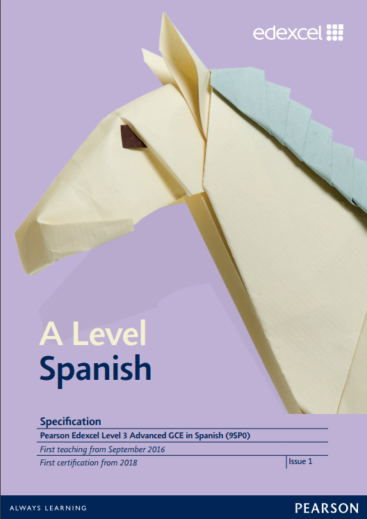 Link to A level Spanish specification page