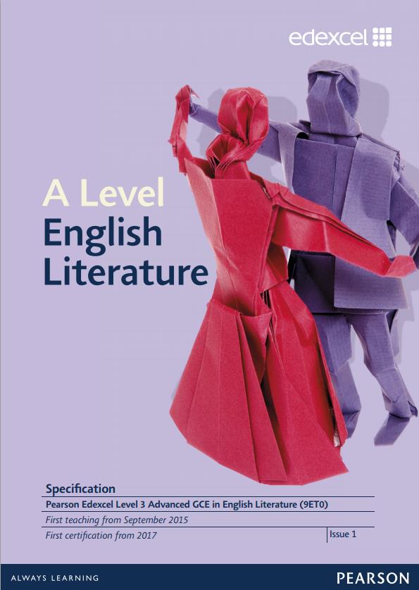 Link to Edexcel A level English Literature specification page