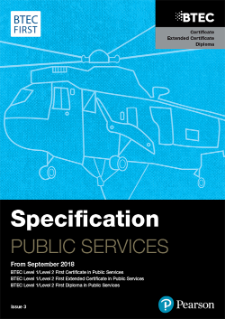 Pearson BTEC First in Public Services specification