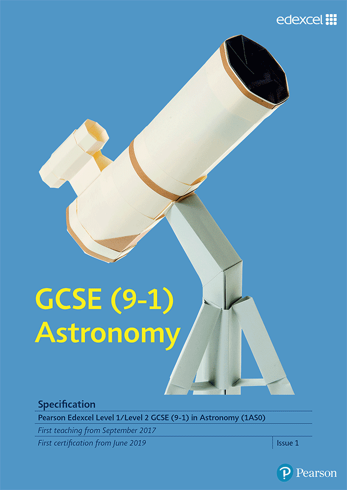 Link to Edexcel GCSE Astronomy (2017) specification page