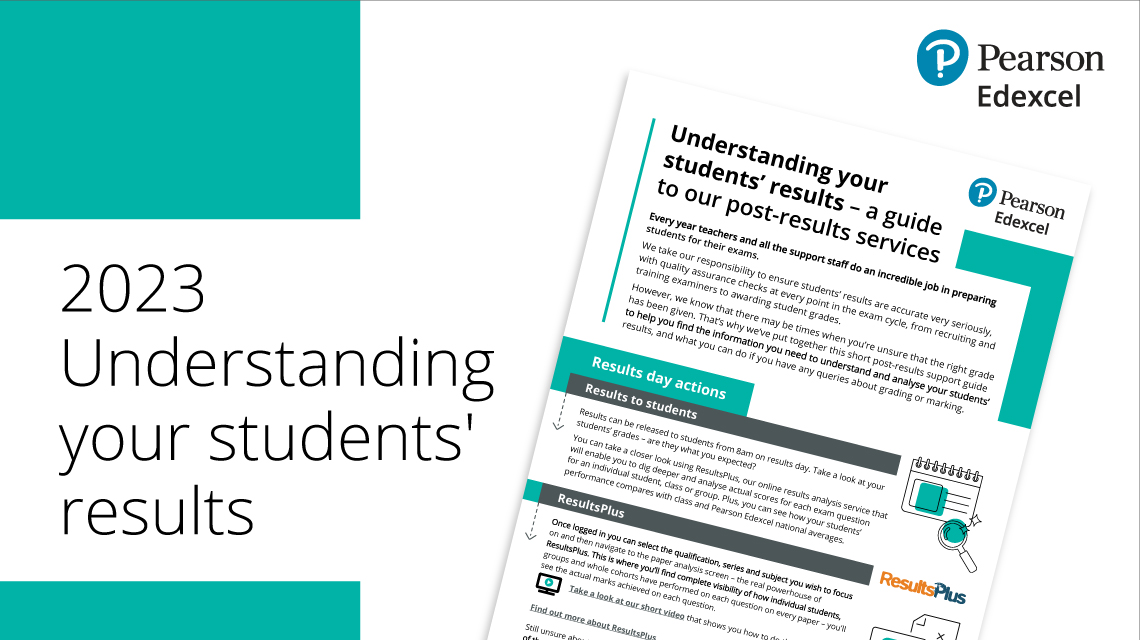Understanding your students' results - a guide to our post-result services