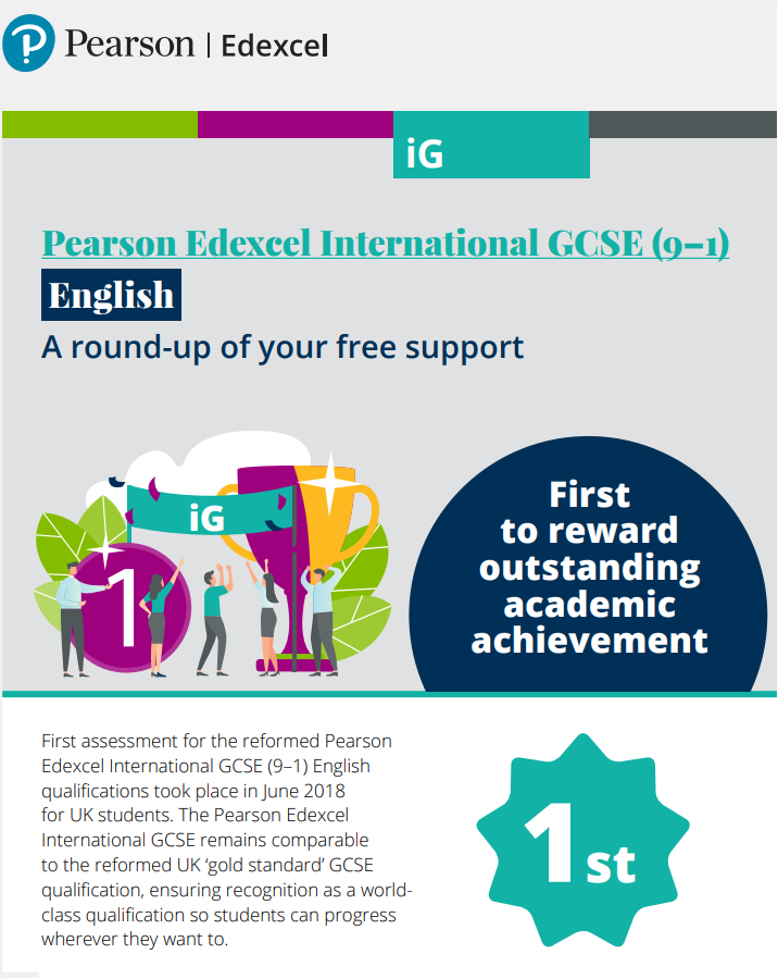 Pearson Edexcel International GCSE English Support Overview