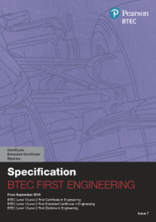 BTEC First Certificate in Engineering specification