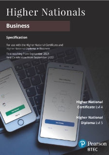 BTEC Higher Nationals Certificate in Business: Specification
