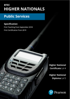 Pearson BTEC Higher National qualifications in Public Services