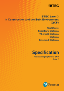 BTEC Level 3 Construction and the Built Environment specification