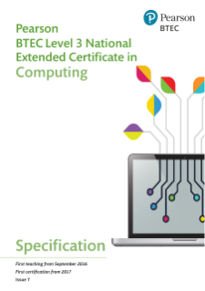 Specification - BTEC National Extended Certificate in Computing