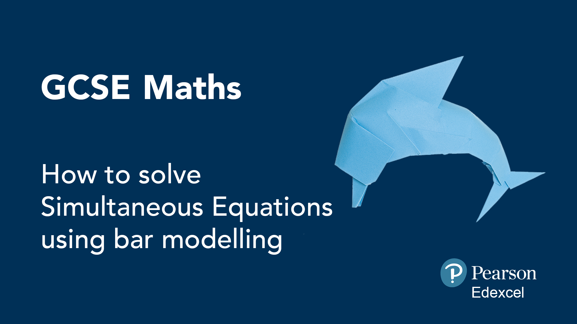 GCSE Maths: How to solve simultaneous equations using bar modelling