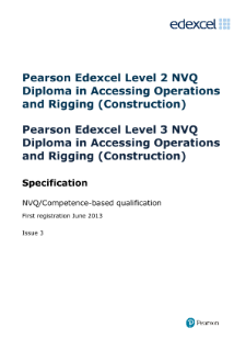 Specification,Edexcel NVQ Competence-based qualification/s 2014