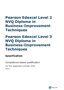 Specification - Level 2 and 3