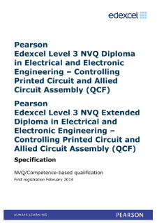 Competence-based qualification in Electrical and Electronic Engineering - Controlling Printed Circuit and Allied Circuit Assembly (L3) specification