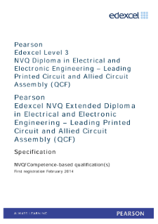 Competence-based qualification in Electrical and Electronic Engineering - Leading Printed Circuit and Allied Circuit Assembly (L3) specification