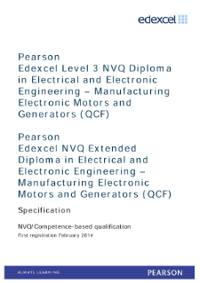 Competence-based qualification in Electrical and Electronic Engineering - Manufacturing Electronic Motors and Generators (L3) specification