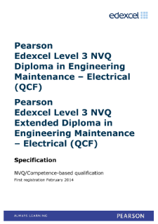 Competence-based qualification in Engineering Maintenance - Electrical (L3) specification