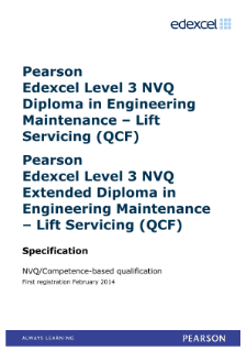 Competence-based qualification in Engineering Maintenance - Lift Servicing (L3) specification