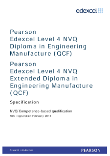 Competence-based qualification in Engineering Manufacture (L4) specification