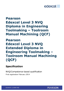 Competence-based qualification in Engineering Toolmaking - Toolroom Manual Machining (L3) specification