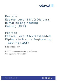 Competence-based qualification in Marine Engineering - Coating (L3) specification