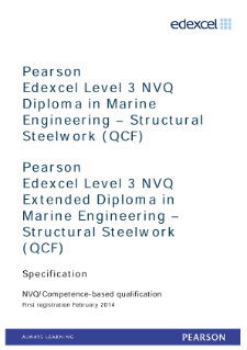 Competence-based qualification in Marine Engineering - Structural Steelwork (L3) specification