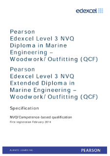 Competence-based qualification in Marine Engineering - Woodwork Outfitting (L3) specification