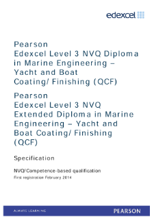 Competence-based qualification in Marine Engineering - Yacht and Boat Coating/Finishing Installation (L3) specification