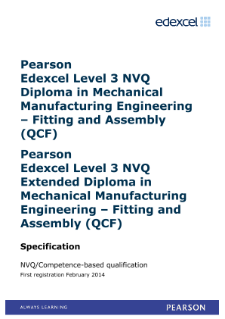 Competence-based qualification in Mechanical Manufacturing Engineering - Fitting and Assembly (L3) specification