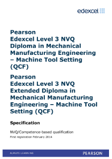 Competence-based qualification in Mechanical Manufacturing Engineering - Machine Tool Setting (L3) specification