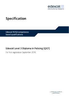 Competence-based qualification in Policing (L3) specification