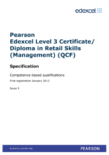 Competence-based qualification in Retail Skills (Management) (L3)