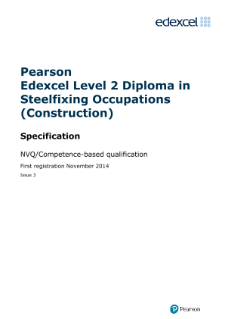 Pearson Edexcel Level 2 NVQ Diploma in Steelfixing Occupations (Construction) (QCF)