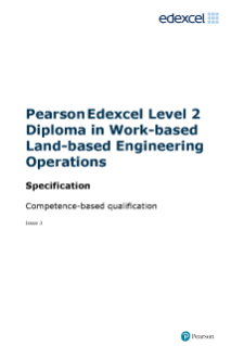 Competence-based qualification in Work-based Land-based Engineering Operations (L2) specification