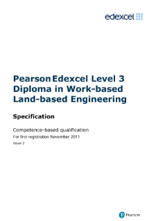 Competence-based qualification in Work-based Land-based Engineering (L3) specification