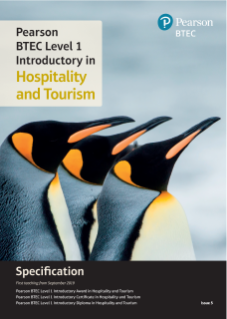 Pearson BTEC Level 1 Introductory in Hospitality and Tourism - Award specification