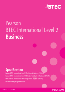 BTEC International L2 Business specification