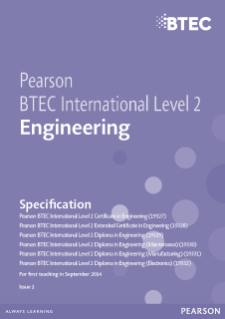 BTEC International in Engineering specification