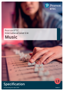 BTEC International Level 3 Music specification
