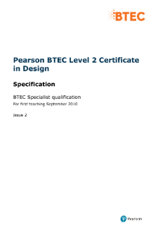 BTEC Level 2 Design specification