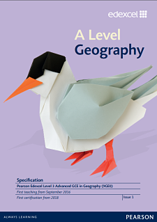 Link to A Level Geography  specification page