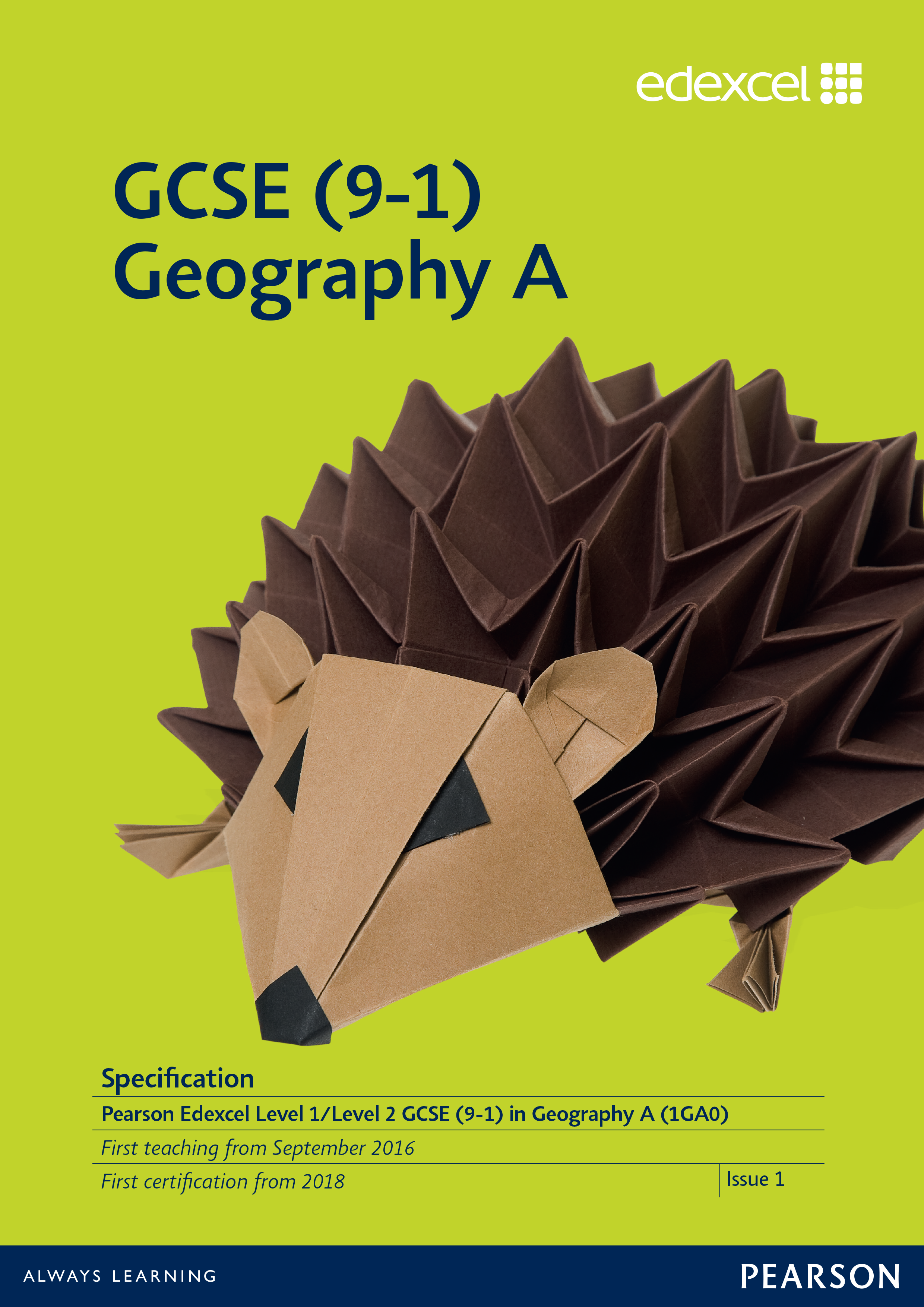 Link to Edexcel GCSE Geography A (2016) specification page 