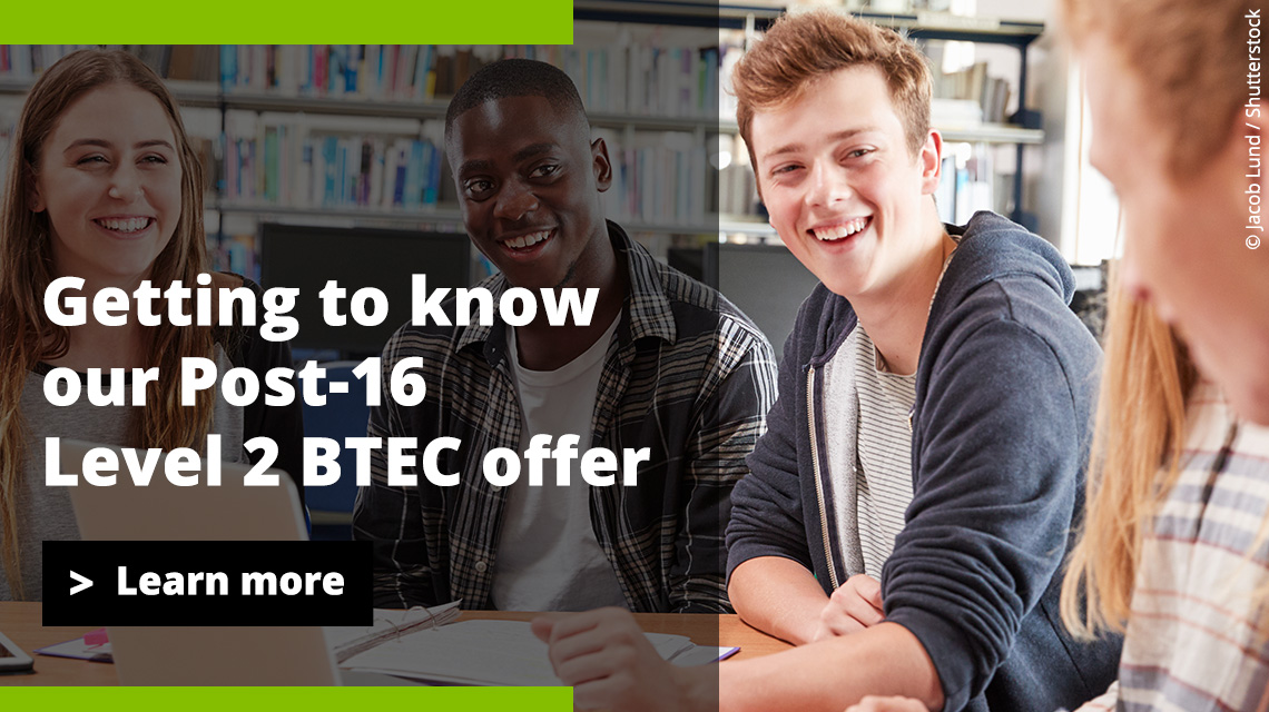 Watch the Getting to know our Post-16 Level 2 BTEC offer video