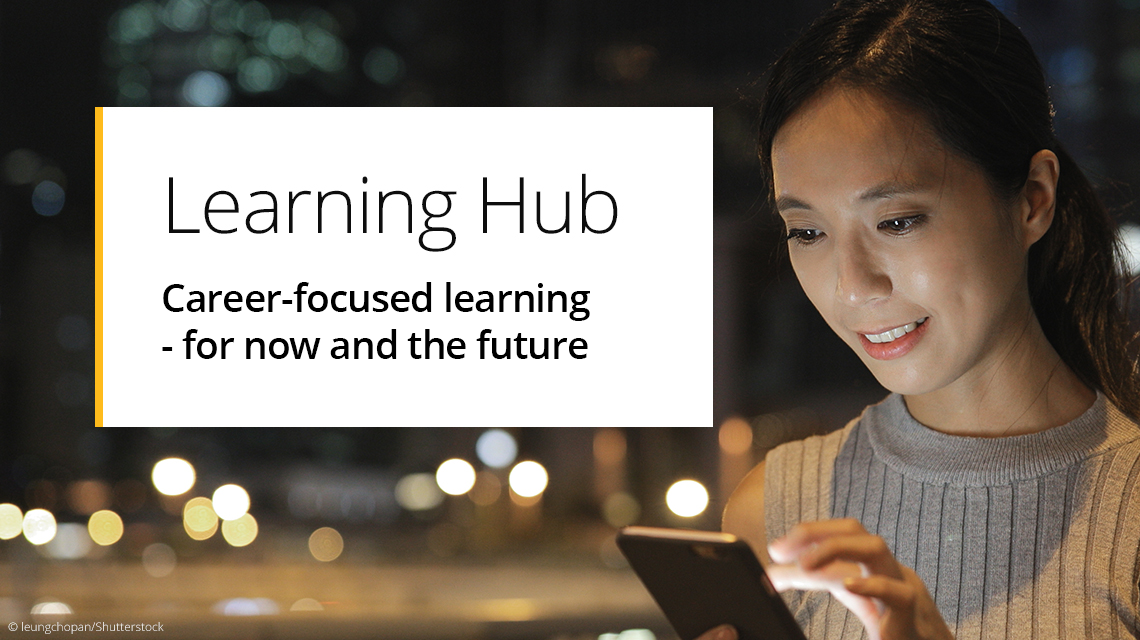 Learning Hub - career and skill-focused digital learning solutions - Find out more