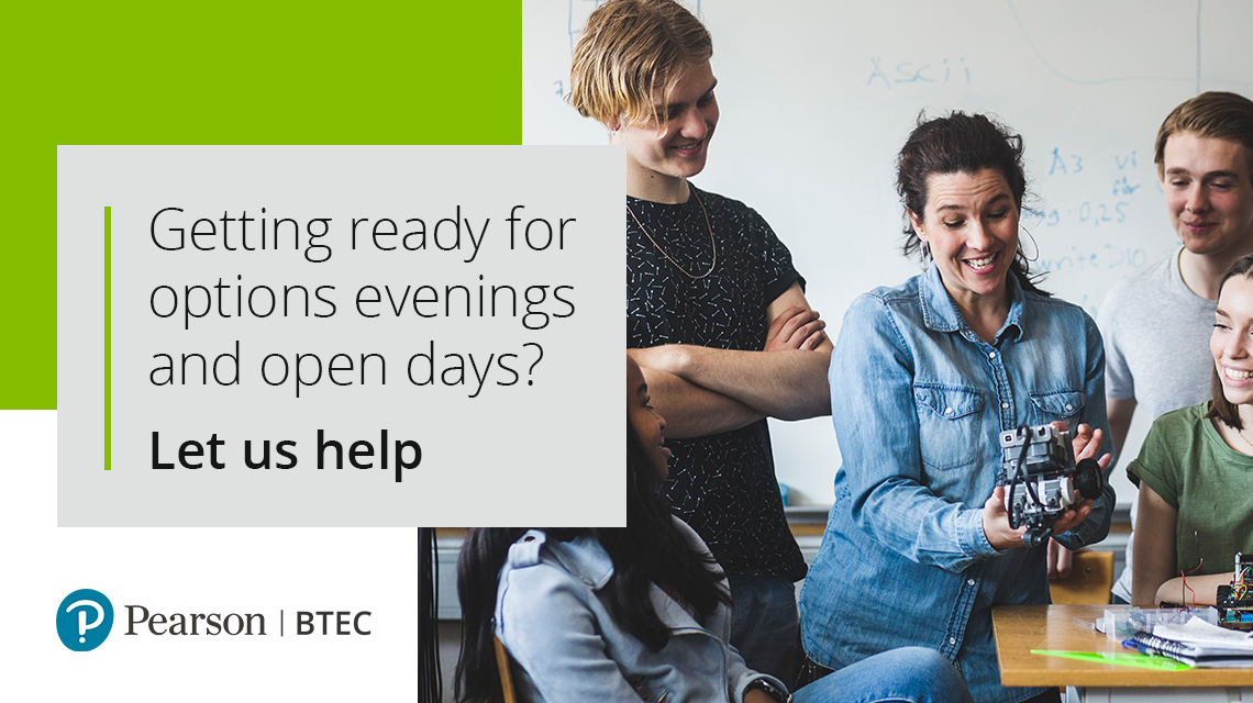 Getting ready for options evenings and open days? Let us help