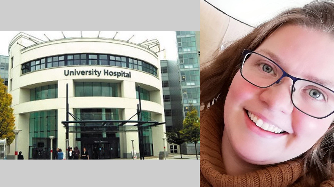 Picture of University Hospital and Kathryn Dye