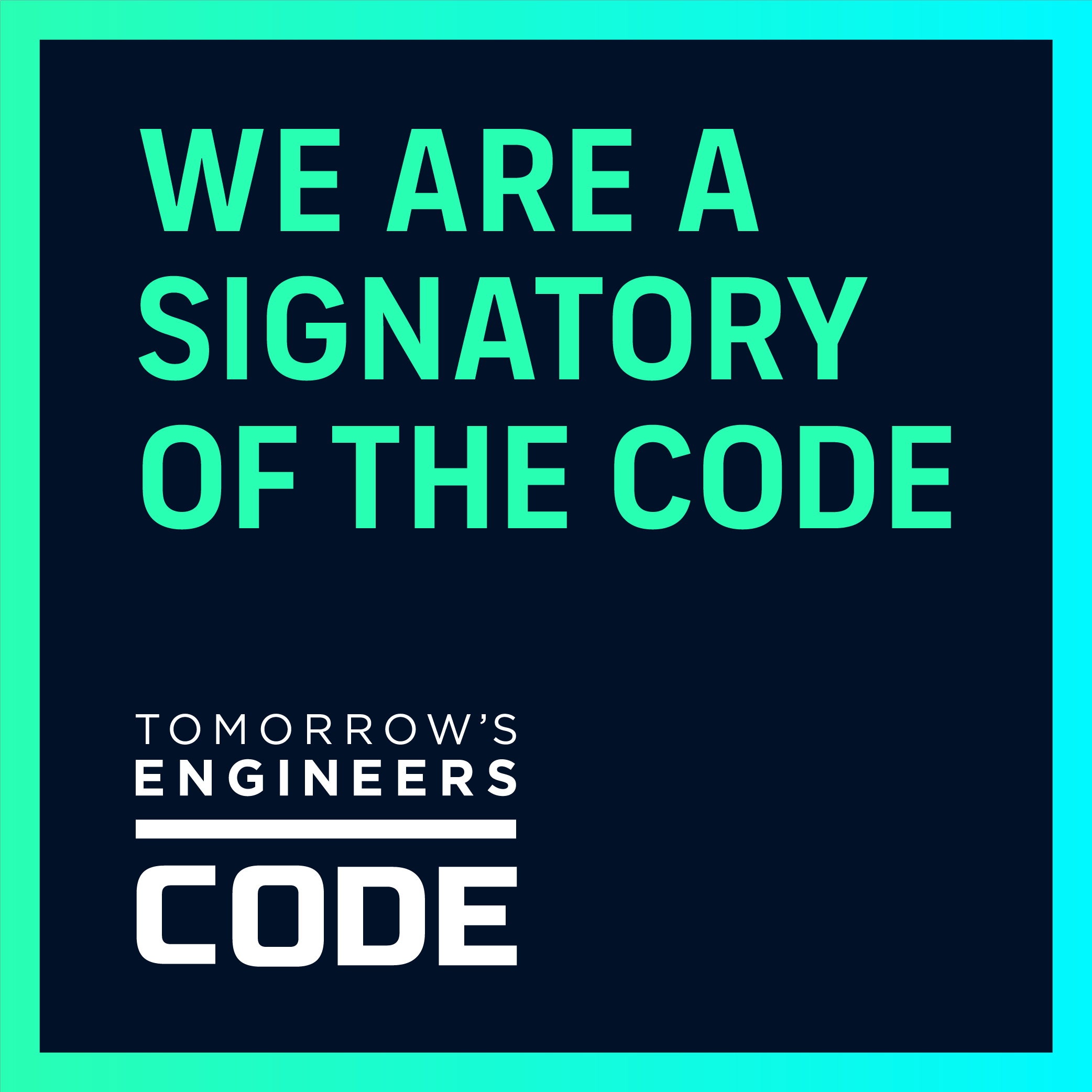 We are a signatory of the code