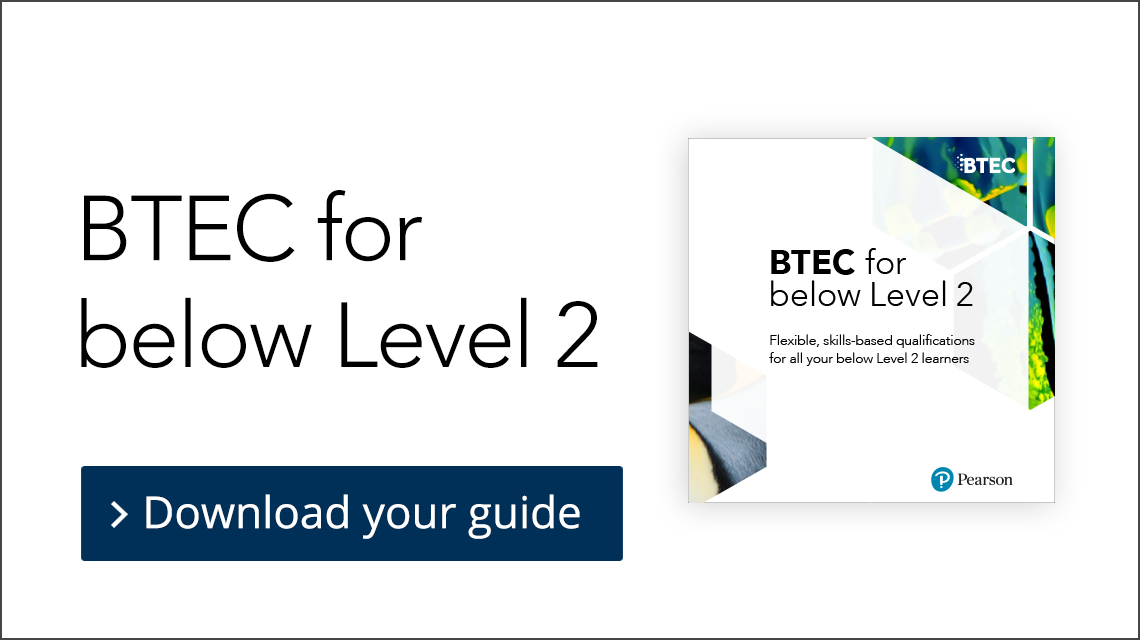 BTEC Entry 3 And Level 1 Introductory | Pearson Qualifications