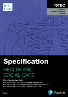 BTEC Level 3 Health and Social Care specification